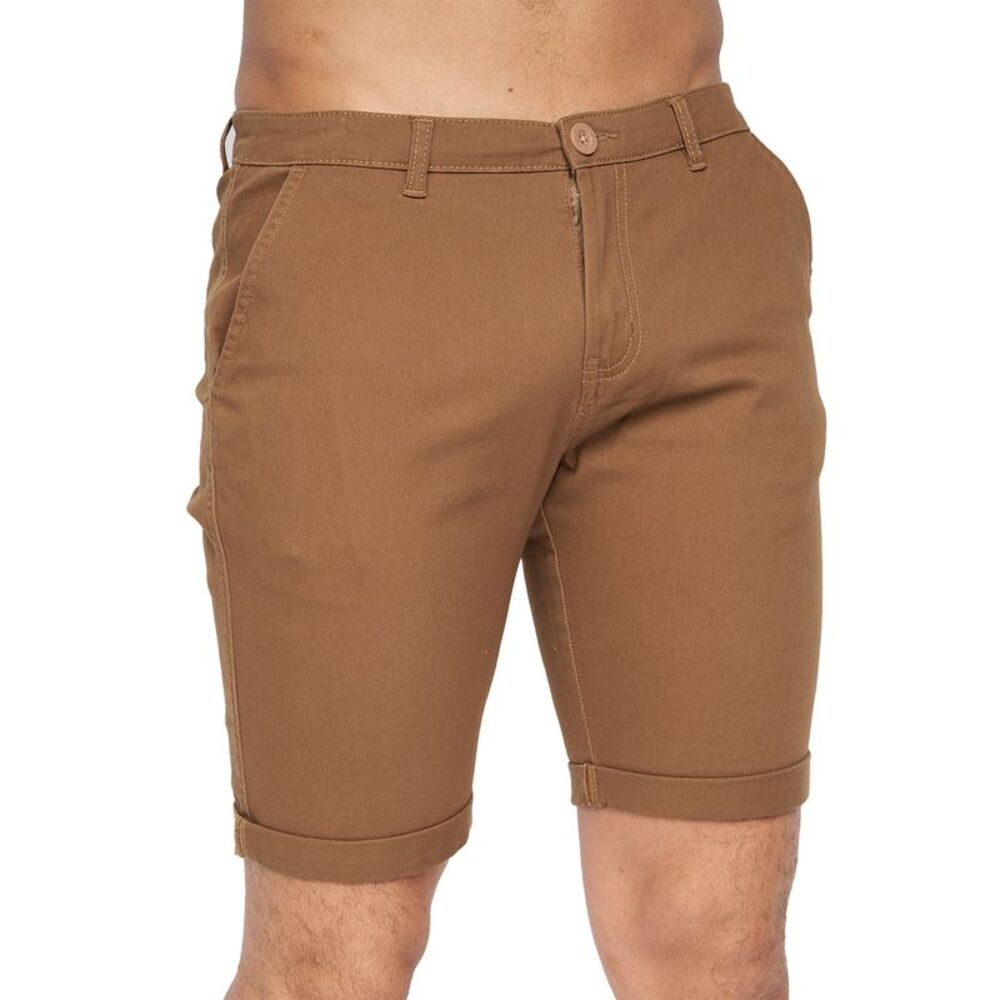 Crosshatch Mens Sinwood Chino Shorts / Cinnamon